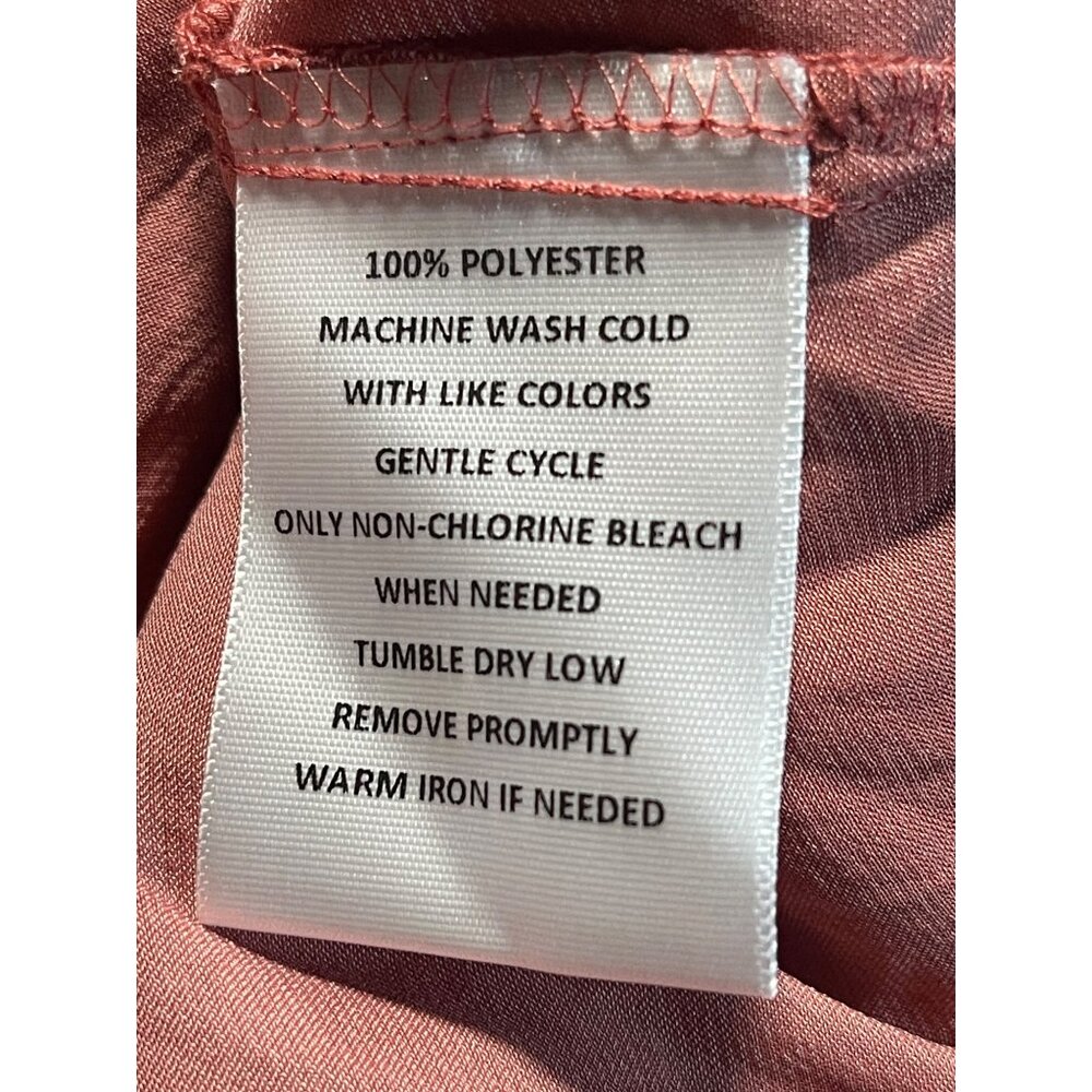 Calligraphie Womens Rust Button-Up Collared Shirt… - image 7